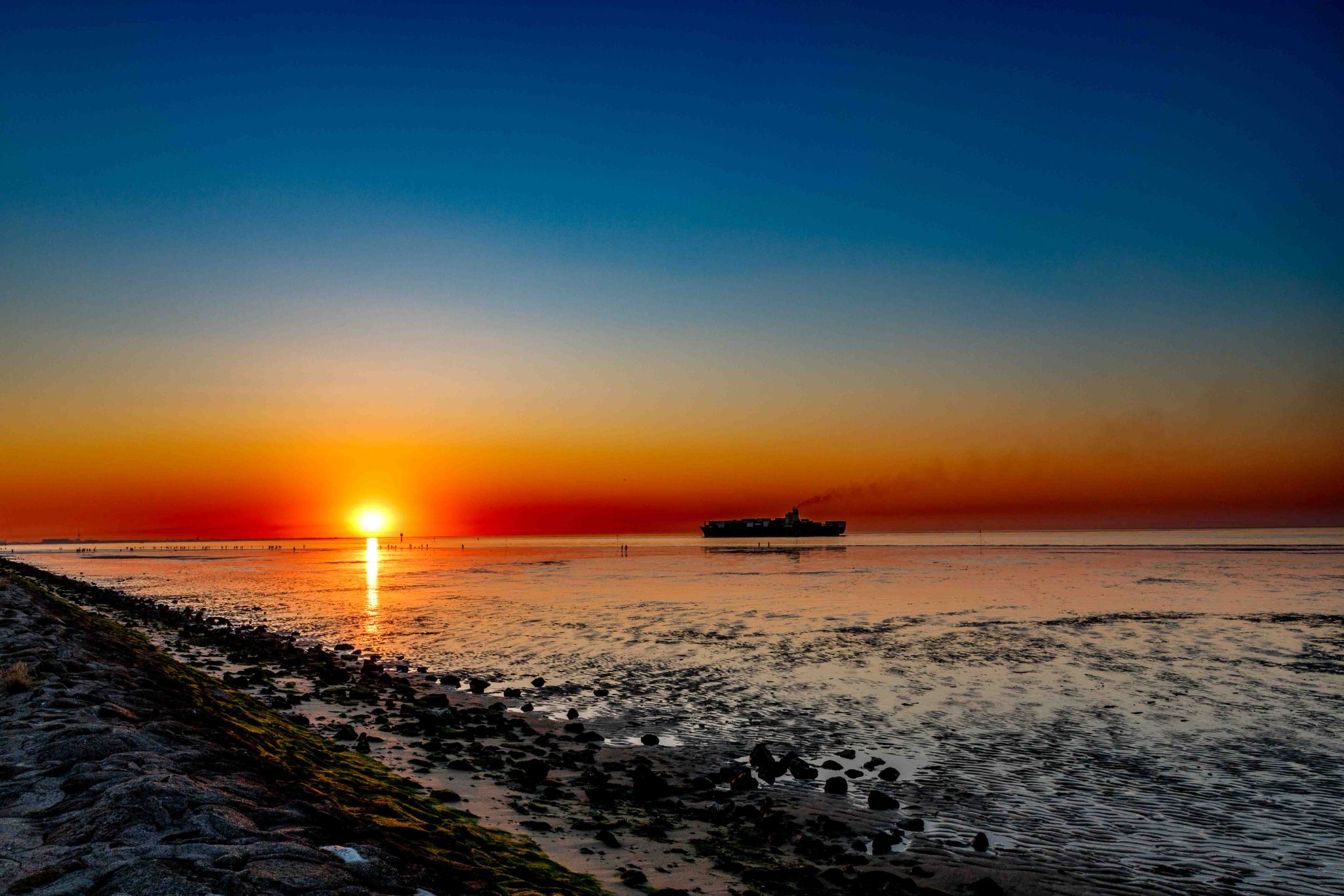 Sonnenuntergang Elbe